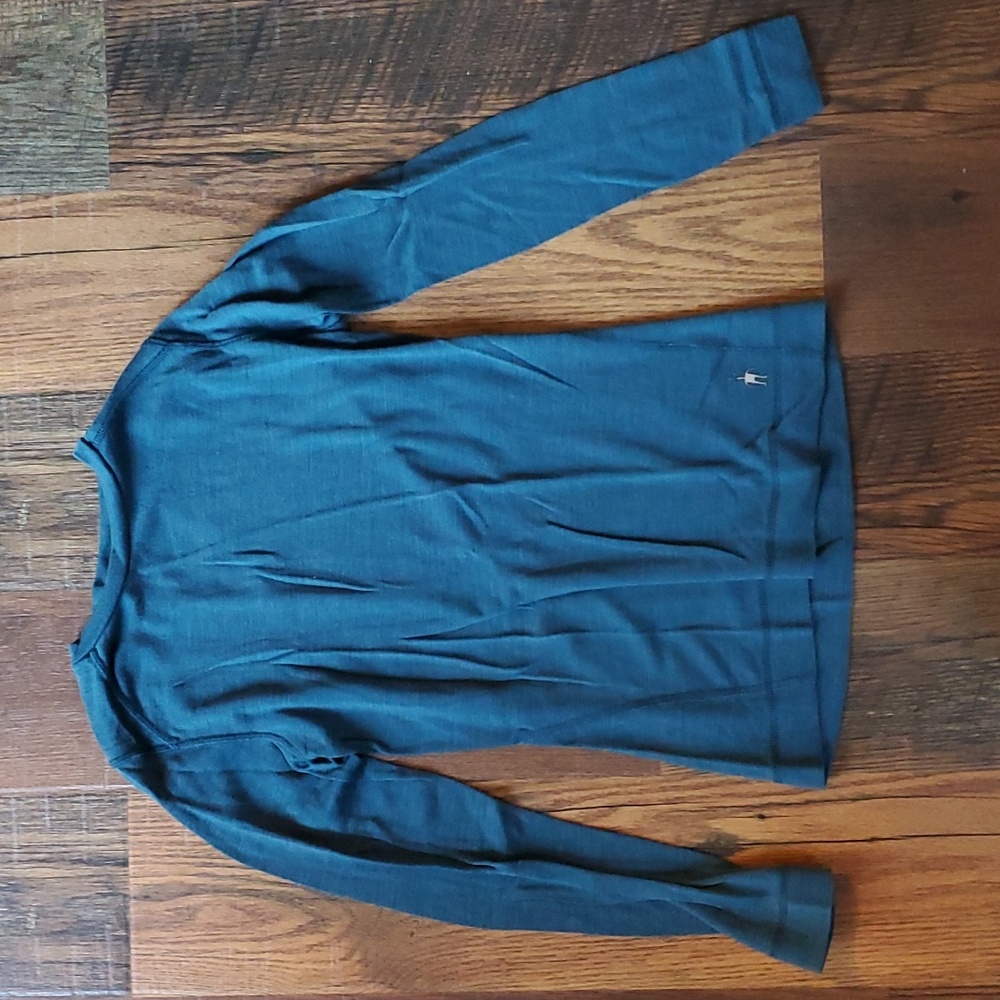 Smartwool Merino Women's Base Layer crewneck long sleeve. Size Medium Teal